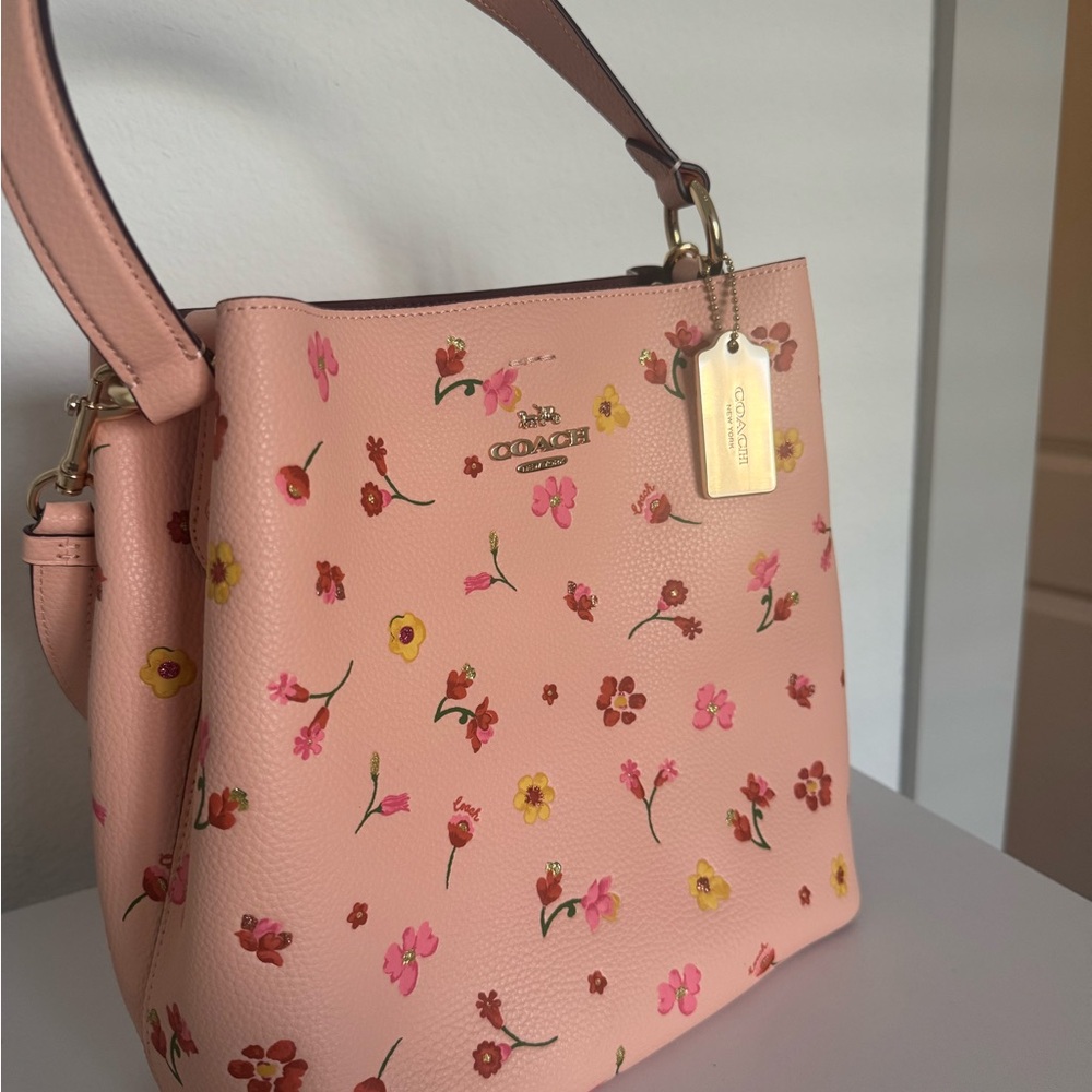 Coach Pink Floral Shoulder Bag - Picture 1 of 3
